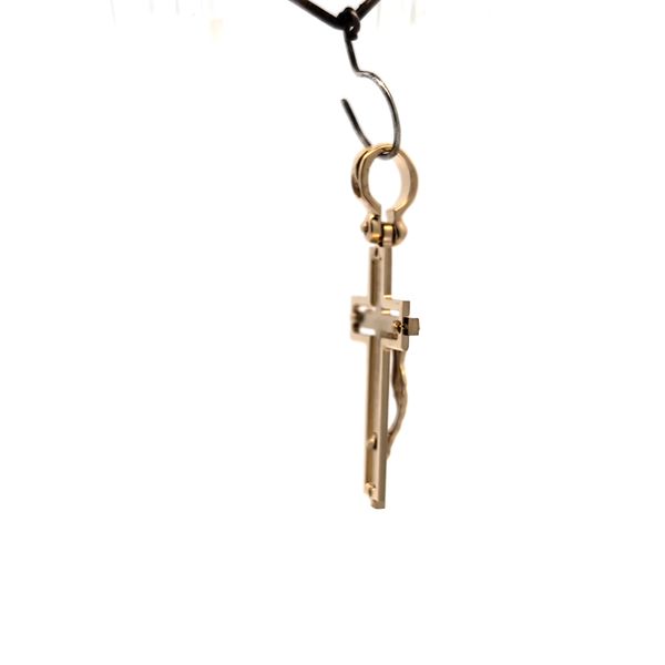14k Yellow Gold Layered Crucifix Pendant Image 4 Arezzo Jewelers Elmwood Park, IL