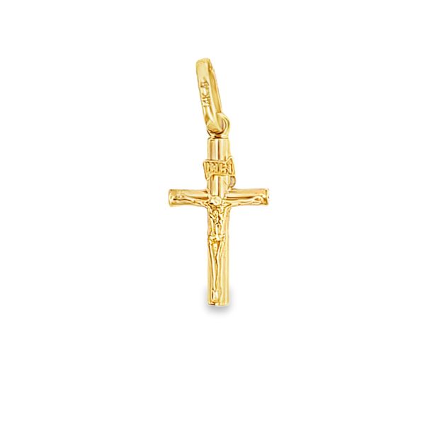 14 Karat Yellow Gold Crucifix Cross Pendant Arezzo Jewelers Elmwood Park, IL