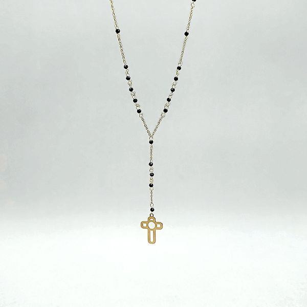 18k Yellow Gold Beaded Rosary Necklace Arezzo Jewelers Elmwood Park, IL