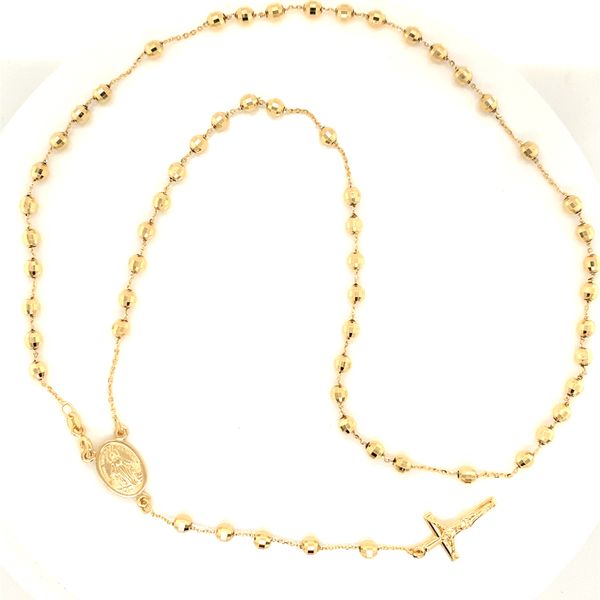 18k Yellow Gold Rosary Necklace Image 2 Arezzo Jewelers Elmwood Park, IL