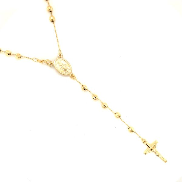 18k Yellow Gold Rosary Necklace Image 3 Arezzo Jewelers Elmwood Park, IL
