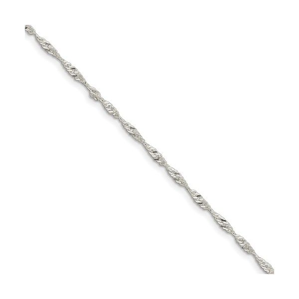 Sterling Silver D/C And Polished Anklet Arezzo Jewelers Elmwood Park, IL