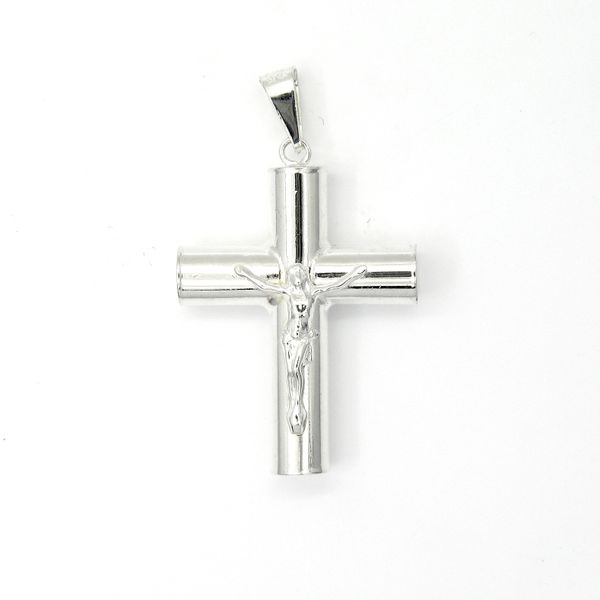 Sterling Silver Tube Cross Crucifix Arezzo Jewelers Elmwood Park, IL