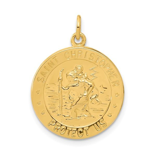 Sterling Silver 24k Gold-plated St. Christopher Golf Medal Arezzo Jewelers Elmwood Park, IL