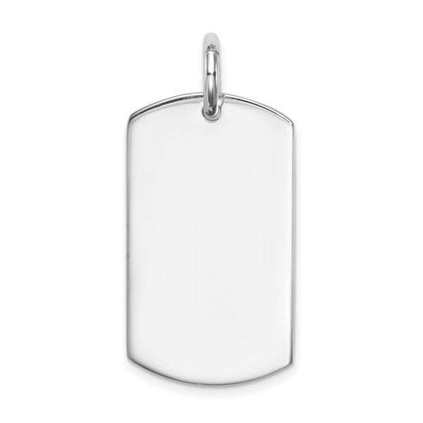 Sterling Silver Polished Dog Tag Pendant Arezzo Jewelers Elmwood Park, IL