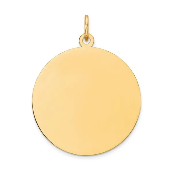 Customizable Sterling Silver Gold Plated Round Disc Charm Arezzo Jewelers Elmwood Park, IL