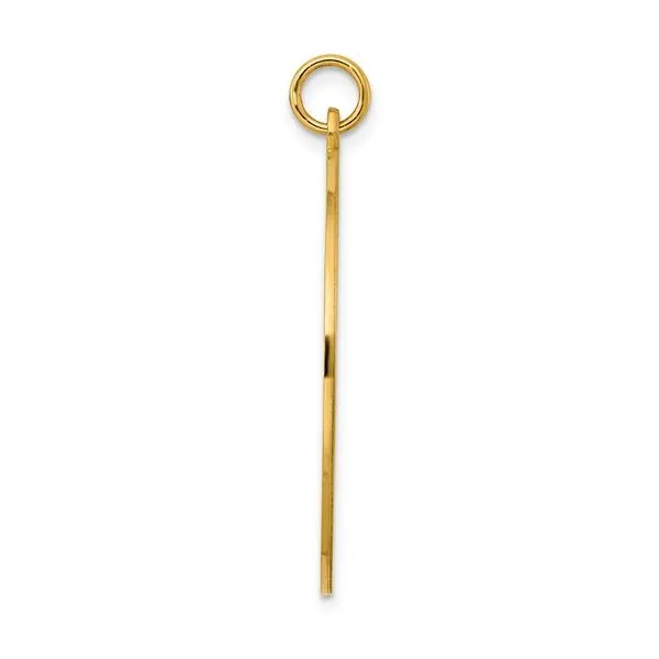 Large Sterling Silver Gold Plated Engravable Round Disc Charm Image 2 Arezzo Jewelers Elmwood Park, IL