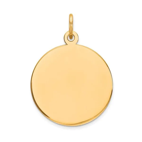Customizable Sterling Silver Gold Plated Round Disc Charm Arezzo Jewelers Elmwood Park, IL