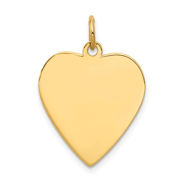 Customizable Sterling Silver Gold Plated Heart Disc Charm Arezzo Jewelers Elmwood Park, IL
