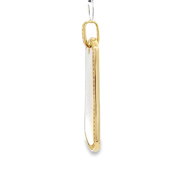 Yellow Gold Plated Sterling Silver Dog Tag Pendant Image 2 Arezzo Jewelers Elmwood Park, IL