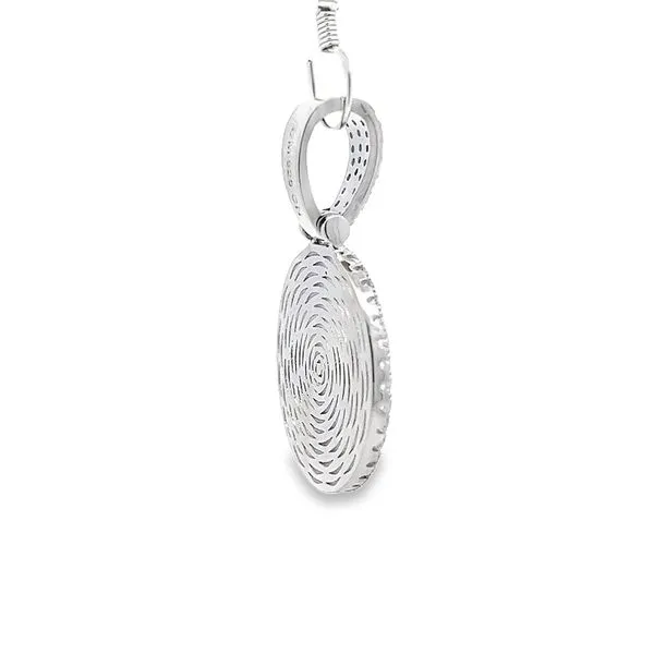 Sterling Silver Engravable Circle Pendant Image 3 Arezzo Jewelers Elmwood Park, IL