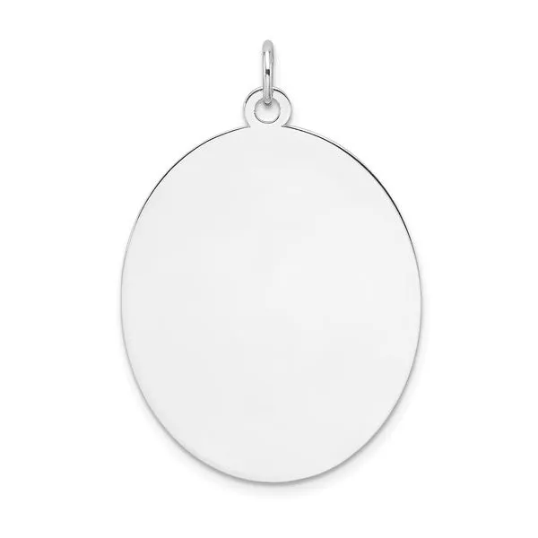Sterling Silver Oval Polish Front/Back Disc Charm Arezzo Jewelers Elmwood Park, IL