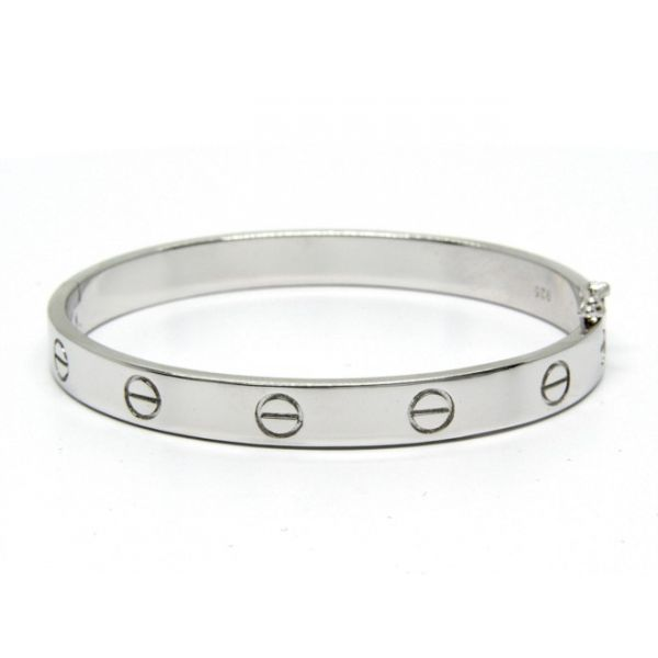 925 Silver Love Style Bangle Bracelet Arezzo Jewelers Elmwood Park, IL