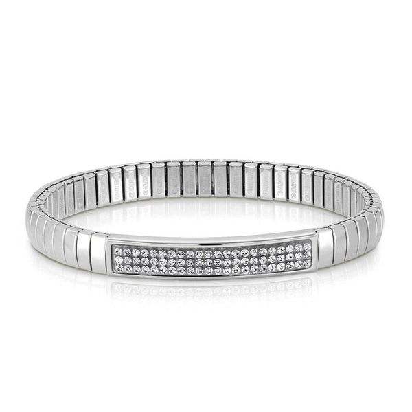 Nomination White Glitter Steel Adjustable Bracelet - XTE Arezzo Jewelers Elmwood Park, IL