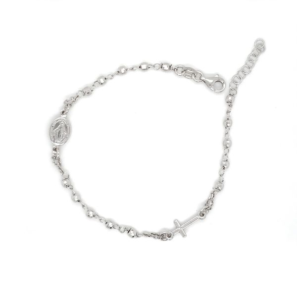 Sterling Silver Beaded Rosary Bracelet Arezzo Jewelers Elmwood Park, IL