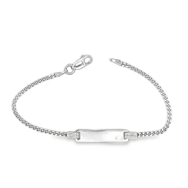 Sterling Silver Engravable Curb Link ID Bracelet Arezzo Jewelers Elmwood Park, IL