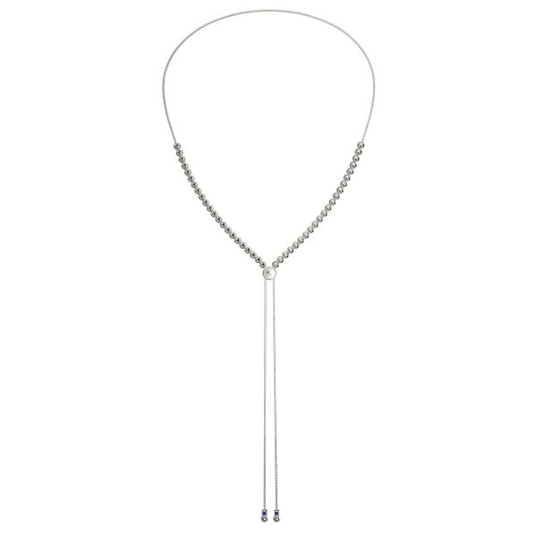 Sterling Silver White Silver Adjustable Necklace Arezzo Jewelers Elmwood Park, IL