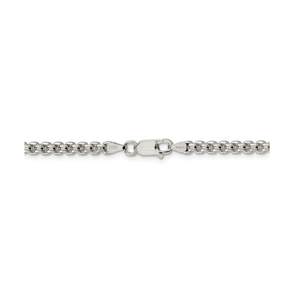 Sterling Silver 3.6mm Round Box Chain, 20