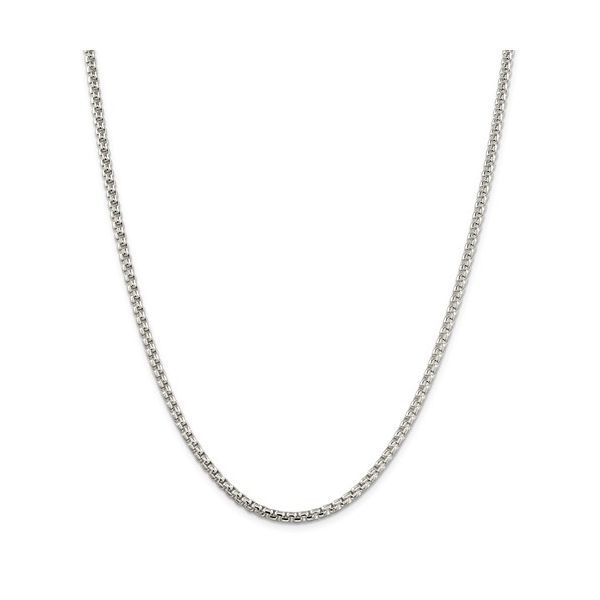 Sterling Silver 3.6mm Round Box Chain, 20