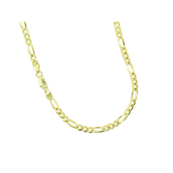 925 Silver Gold Plated Figaro Chain, 24