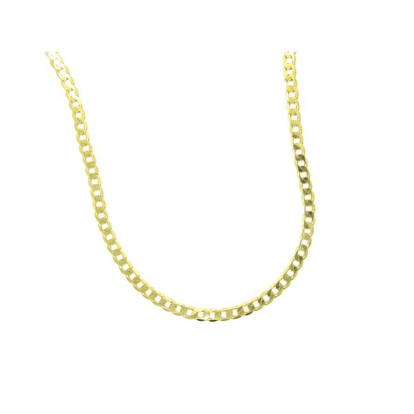 925 Silver Gold Plated Curb Chain, 24