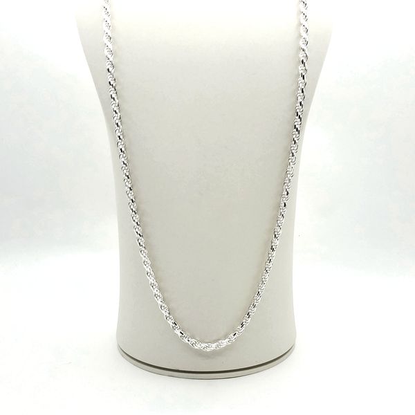 Silver 6.5mm D/C Rope Chain - 30
