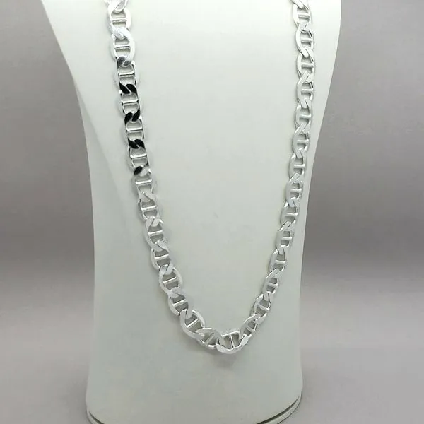 Silver 9mm Gucci Link Chain - 24