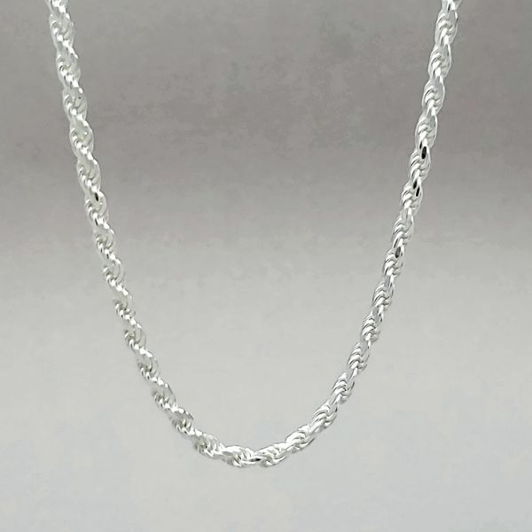 Sterling Silver 2.5mm Diamond Cut Rope Chain Image 2 Arezzo Jewelers Elmwood Park, IL