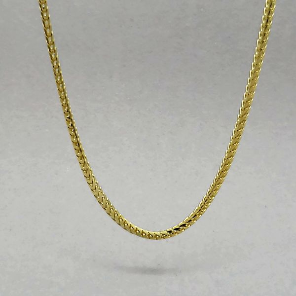 Sterling Silver 1.8mm Gold Plated Franco Chain Image 2 Arezzo Jewelers Elmwood Park, IL