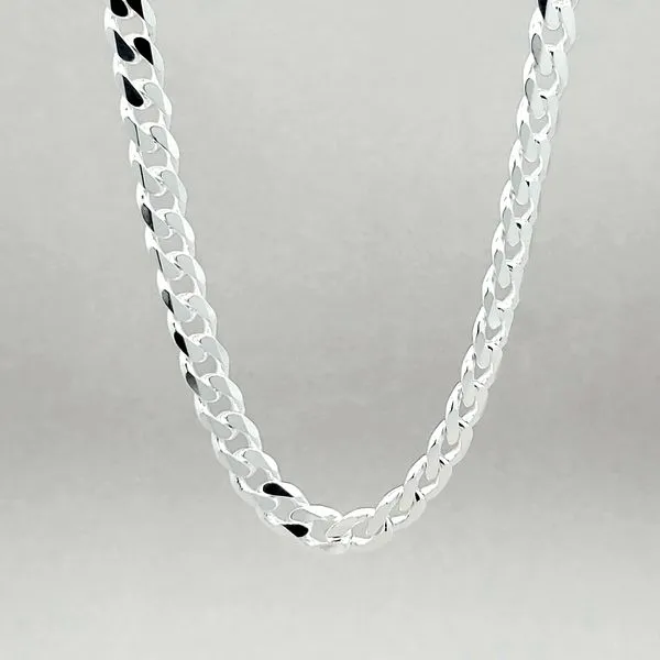 Silver Polished & Diamond Cut Cuban Chain Arezzo Jewelers Elmwood Park, IL