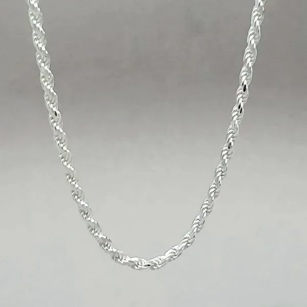 Sterling Silver 2.5mm Diamond Cut Rope Chain Image 2 Arezzo Jewelers Elmwood Park, IL