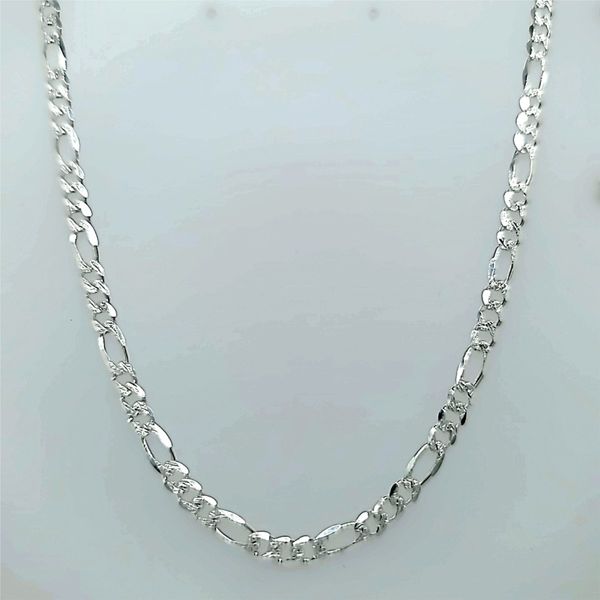 925 Sterling Silver 3.9mm Figaro Link Chain Image 2 Arezzo Jewelers Elmwood Park, IL