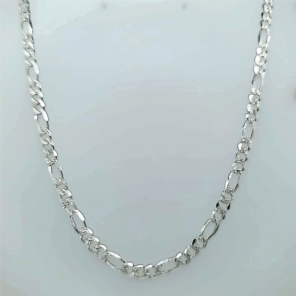 925 Sterling Silver 3.9mm Figaro Link Chain Image 2 Arezzo Jewelers Elmwood Park, IL