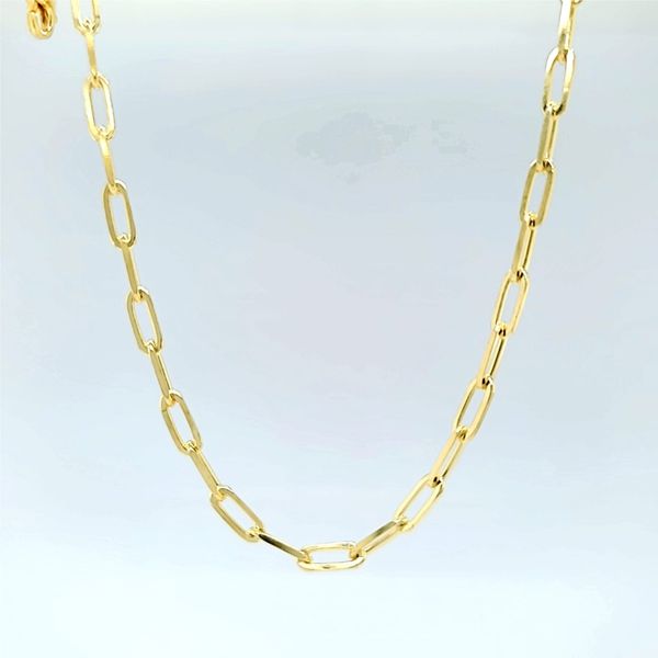 925 Yellow Gold Plated Silver Paperclip Link Chain Arezzo Jewelers Elmwood Park, IL