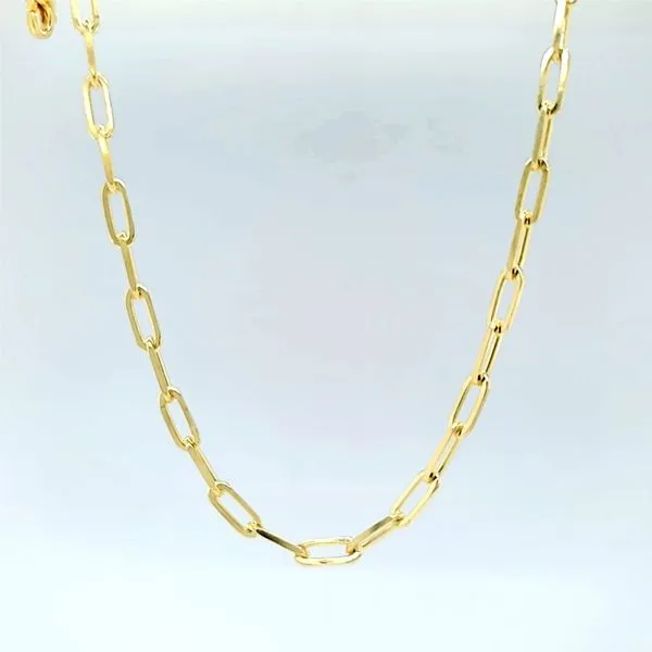 925 Yellow Gold Plated Silver Paperclip Link Chain Arezzo Jewelers Elmwood Park, IL