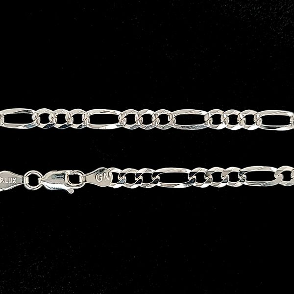 Sterling Silver 4.3mm Figaro Link Chain Image 2 Arezzo Jewelers Elmwood Park, IL