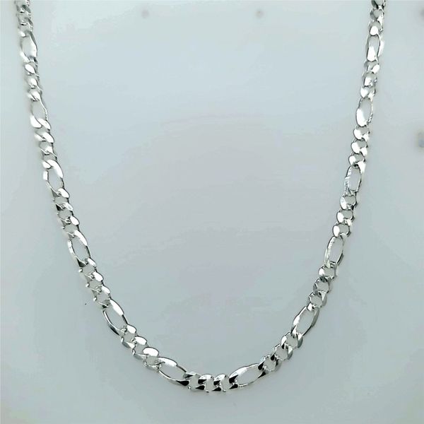 925 Sterling Silver 3.9mm Figaro Link Chain Arezzo Jewelers Elmwood Park, IL