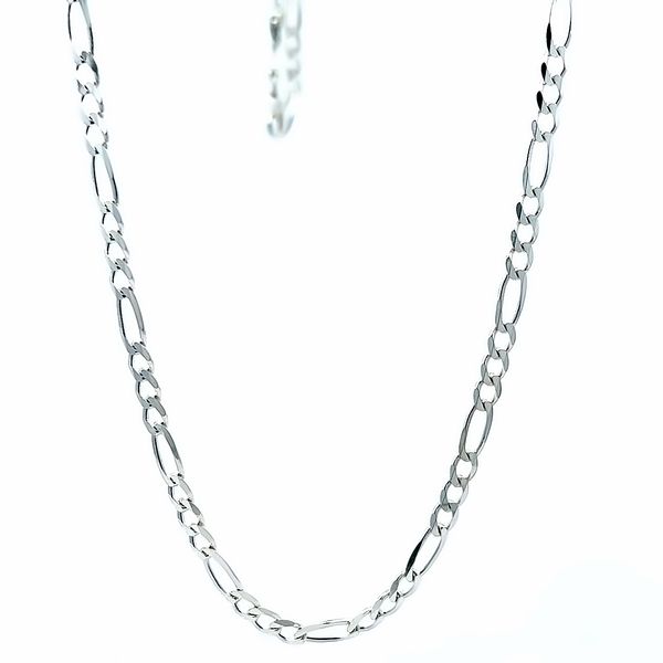 4.7mm Silver Diamond Cut Figaro Link Chain Arezzo Jewelers Elmwood Park, IL