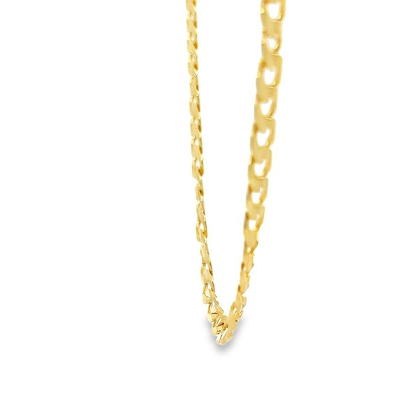 Sterling Silver Yellow Gold Plated 5mm Curb Link Chain Image 4 Arezzo Jewelers Elmwood Park, IL