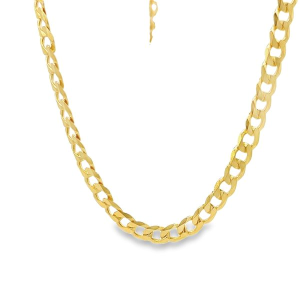 Sterling Silver Yellow Gold Plated 5mm Curb Link Chain Arezzo Jewelers Elmwood Park, IL