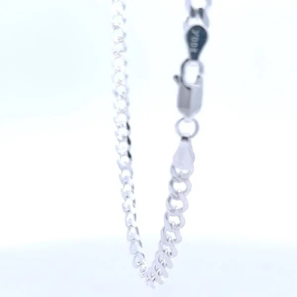 Silver Polished & Diamond Cut 4.5mm Cuban Chain Image 2 Arezzo Jewelers Elmwood Park, IL
