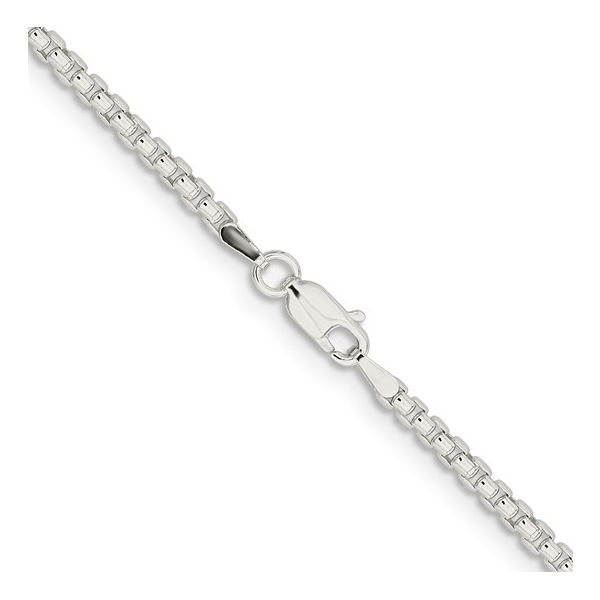 2.6mm Sterling Silver Rounded Box Chain Image 2 Arezzo Jewelers Elmwood Park, IL