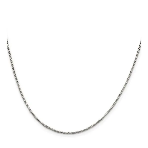 Sterling Silver 1.25mm Rounded Box Chain Image 3 Arezzo Jewelers Elmwood Park, IL