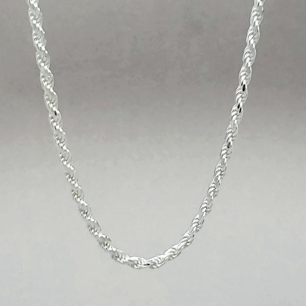 Sterling Silver 2.65mm Diamond Cut Rope Chain Image 2 Arezzo Jewelers Elmwood Park, IL