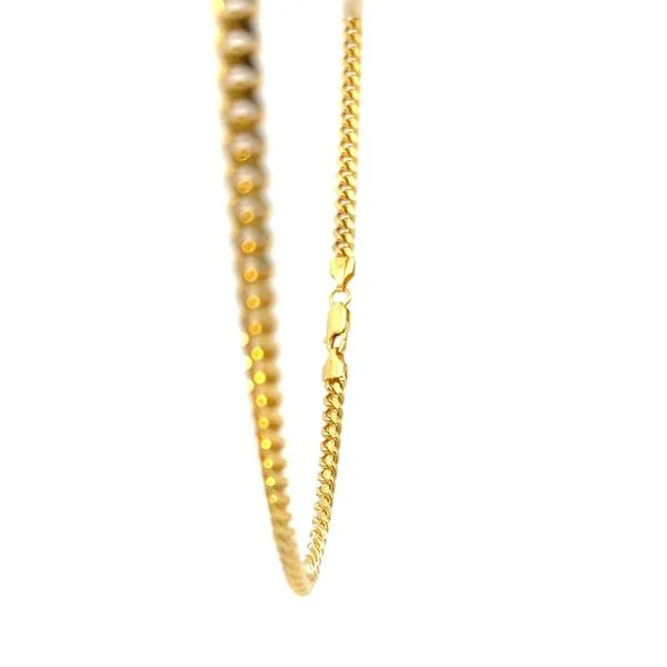 5mm Sterling Silver Yellow Gold Plated Miami Cuban Link Chain Image 4 Arezzo Jewelers Elmwood Park, IL