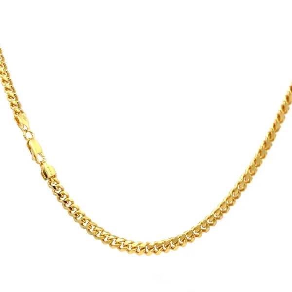 5mm Sterling Silver Yellow Gold Plated Miami Cuban Link Chain Arezzo Jewelers Elmwood Park, IL