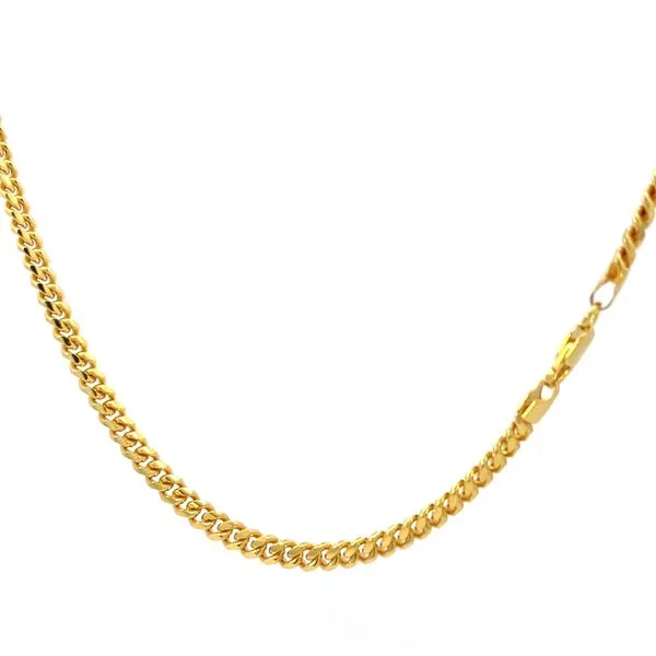 5mm Sterling Silver Yellow Gold Plated Miami Cuban Link Chain Image 3 Arezzo Jewelers Elmwood Park, IL