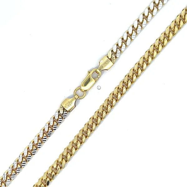 4.8mm Sterling Silver Reversible Diamond Cut Miami Cuban Link Chain Image 2 Arezzo Jewelers Elmwood, IL