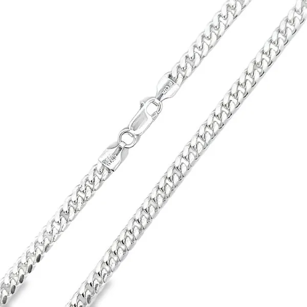 5mm Sterling Silver Polished Miami Cuban Link Chain Image 2 Arezzo Jewelers Elmwood, IL