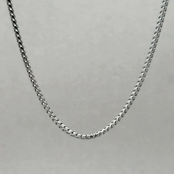 Sterling Silver 1.5mm Franco Link Pendant Chain Image 3 Arezzo Jewelers Elmwood, IL